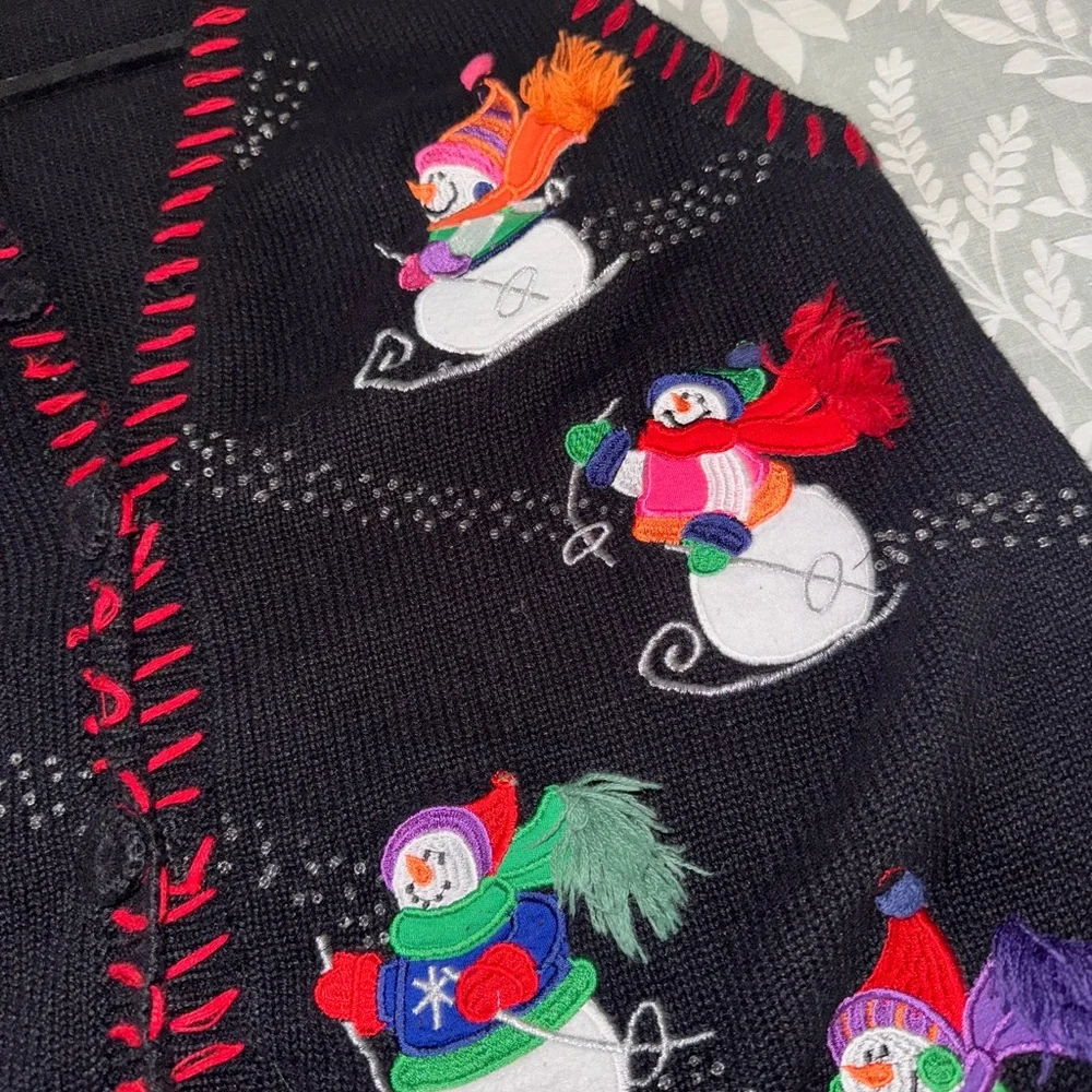 Holiday Editions Black Snowman Vest - Picture 5 of 14